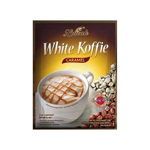 LUWAK WHITE KOFFIE CARAMEL RENCENG 10X20